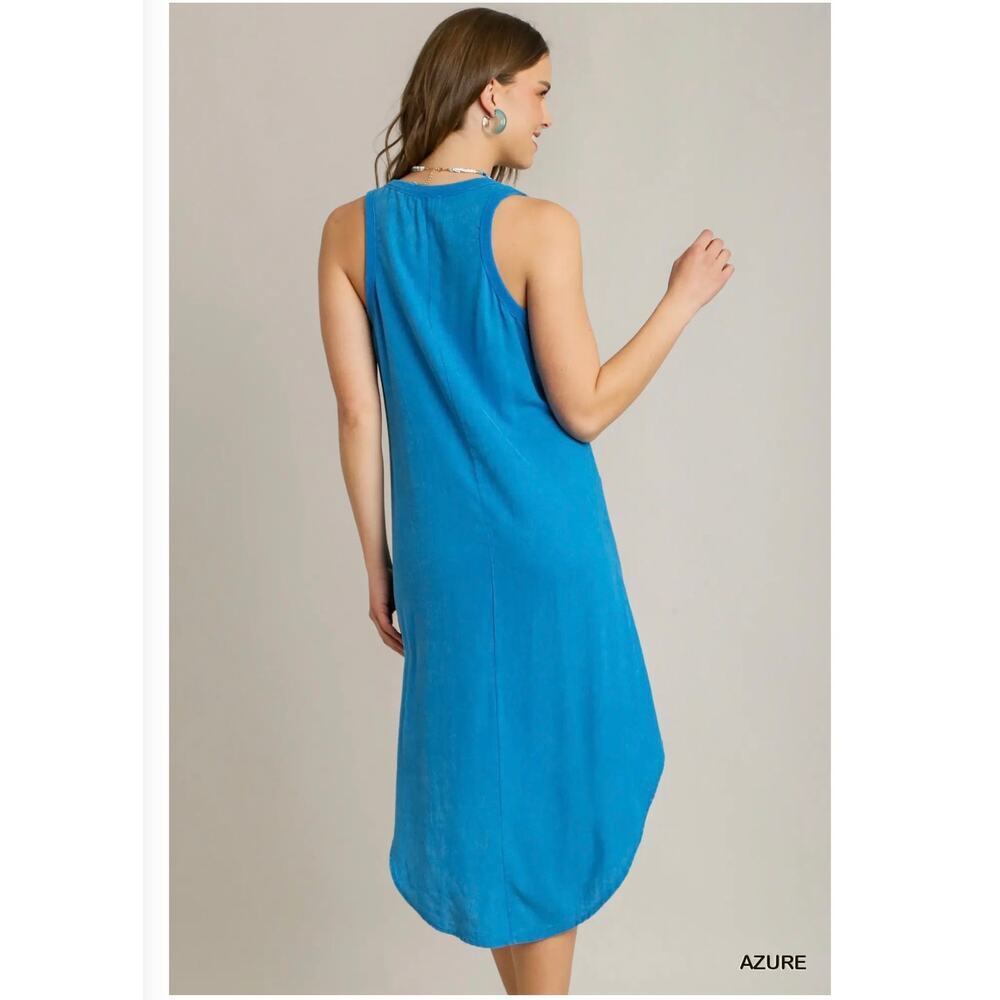 Umgee - Mineral Wash High Low Hem Midi Dress - Medium - Picture 4 of 4